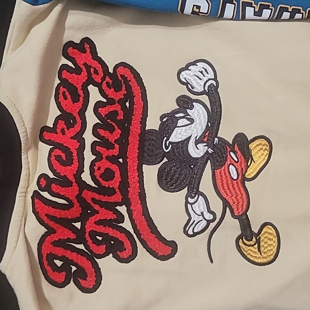Disney Mickey Mouse Bomber Varsity Fleece Lined Jacket Boys Size 6/7 - Picture 7 of 7